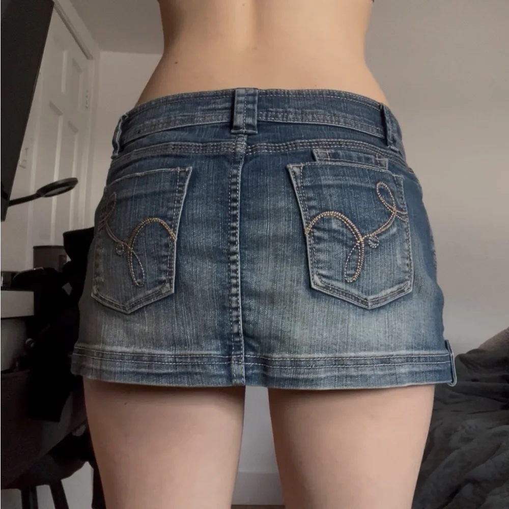 Stretch denim miniskirt - Picture 6 of 6